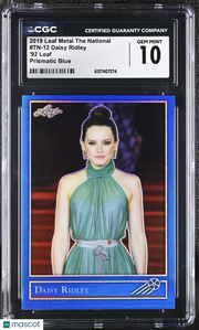 2019 Metal The National Daisy Ridley '92 Leaf Prismatic Blue /20 #TN-12 CGC 10