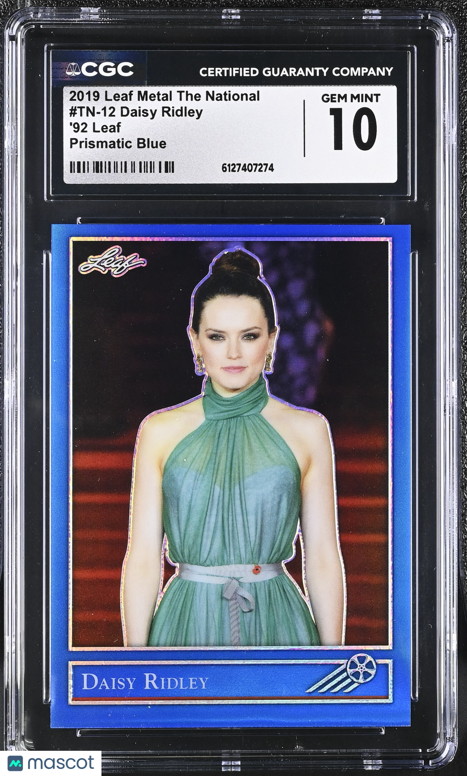 2019 Metal The National Daisy Ridley '92 Leaf Prismatic Blue /20 #TN-12 CGC 10