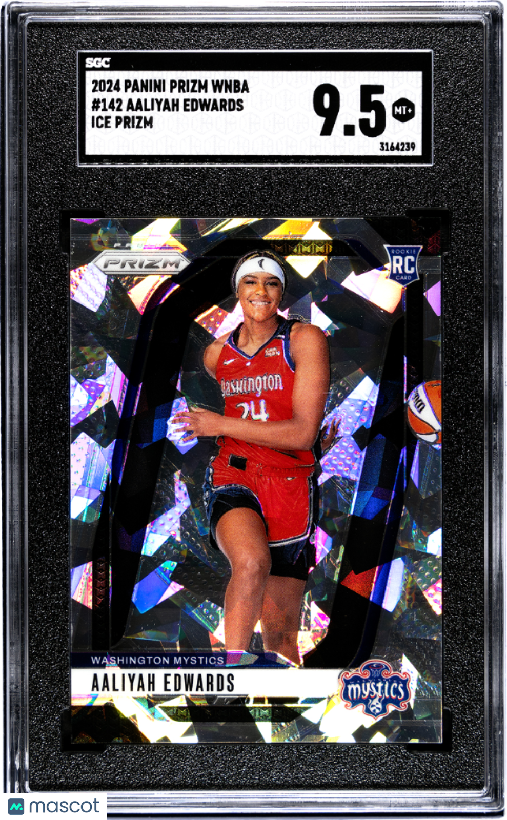 2024 Panini Prizm Wnba Aaliyah Edwards Ice #142 SGC 9.5