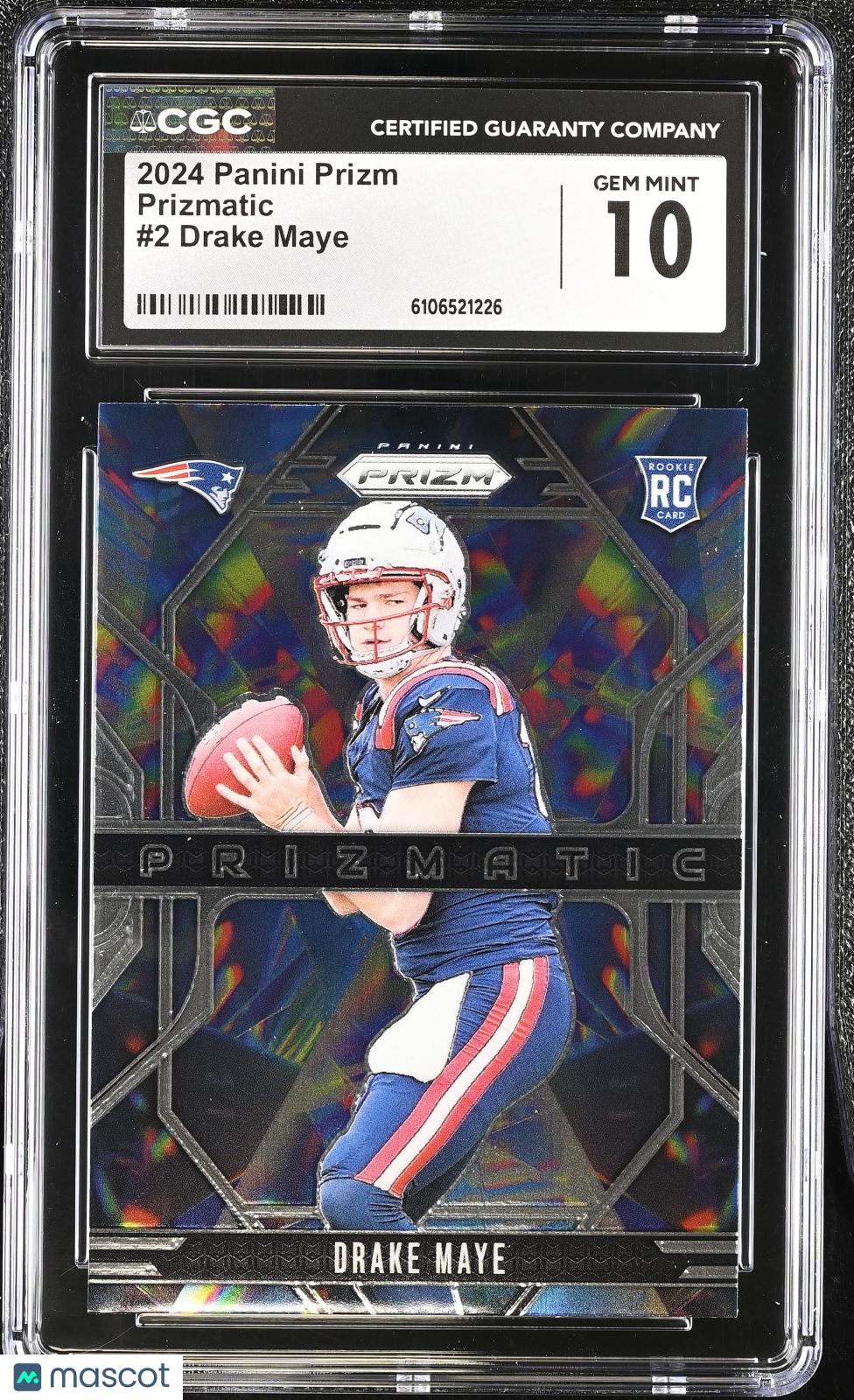 2024 Panini Prizm Drake Maye Rookie Prizmatic #2 CGC 10 New England Patriots