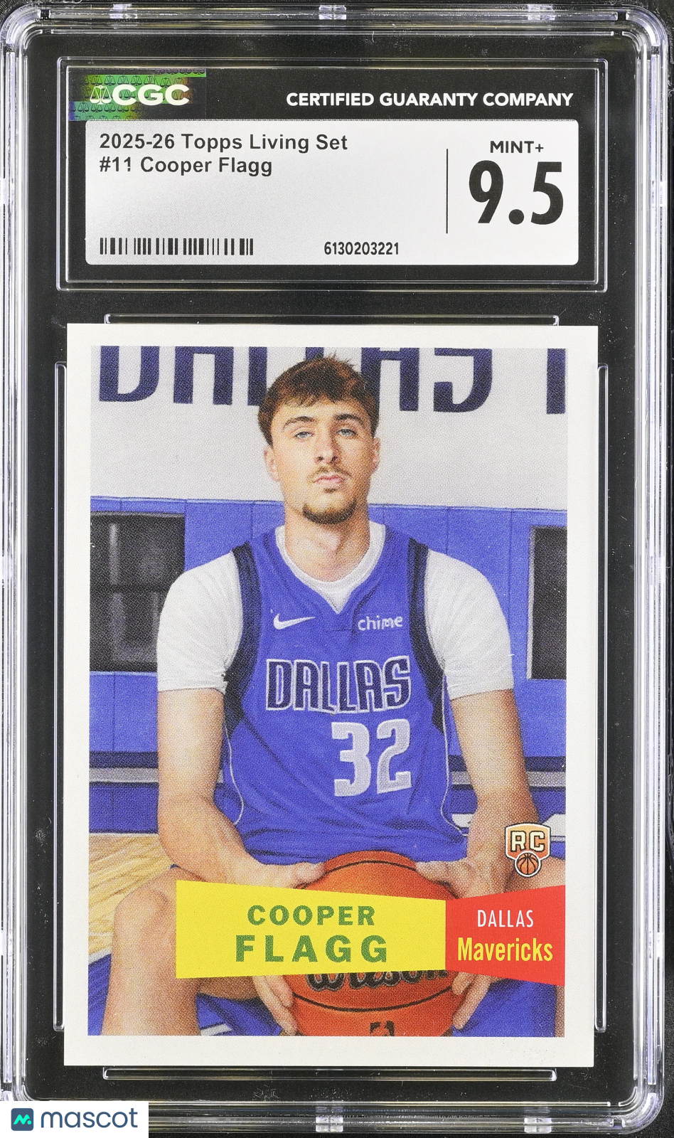 2025-26 Topps Living Set Cooper Flagg Rookie #11 CGC 9.5 Dallas Mavericks