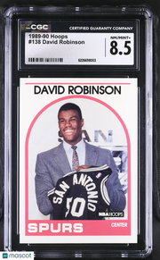1989-90 Hoops David Robinson #138 CGC 8.5 San Antonio Spurs