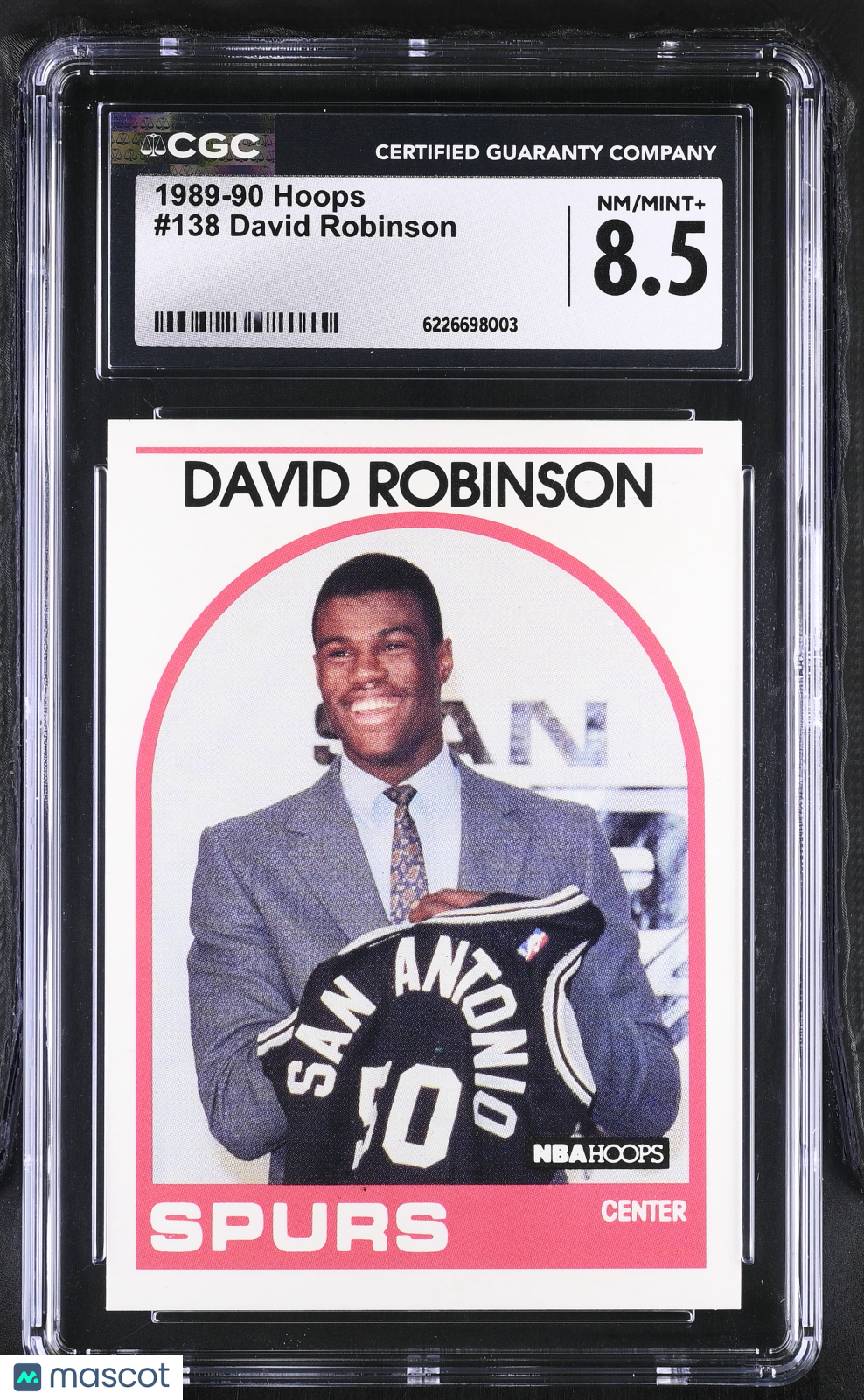 1989-90 Hoops David Robinson #138 CGC 8.5 San Antonio Spurs