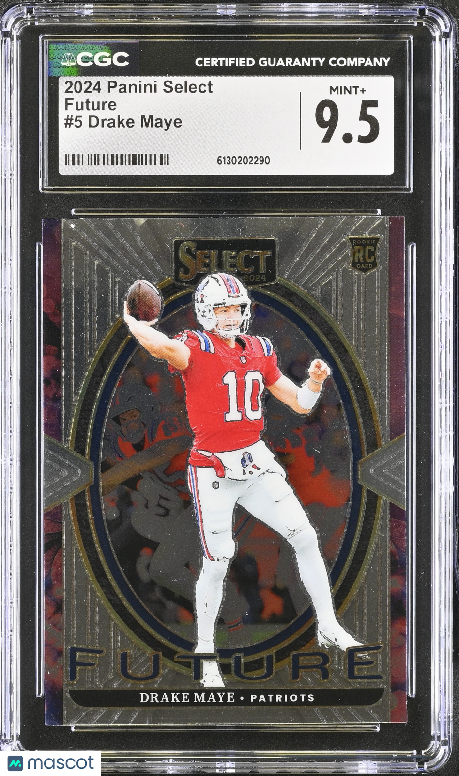 2024 Panini Select Drake Maye Rookie Future #5 CGC 9.5 New England Patriots