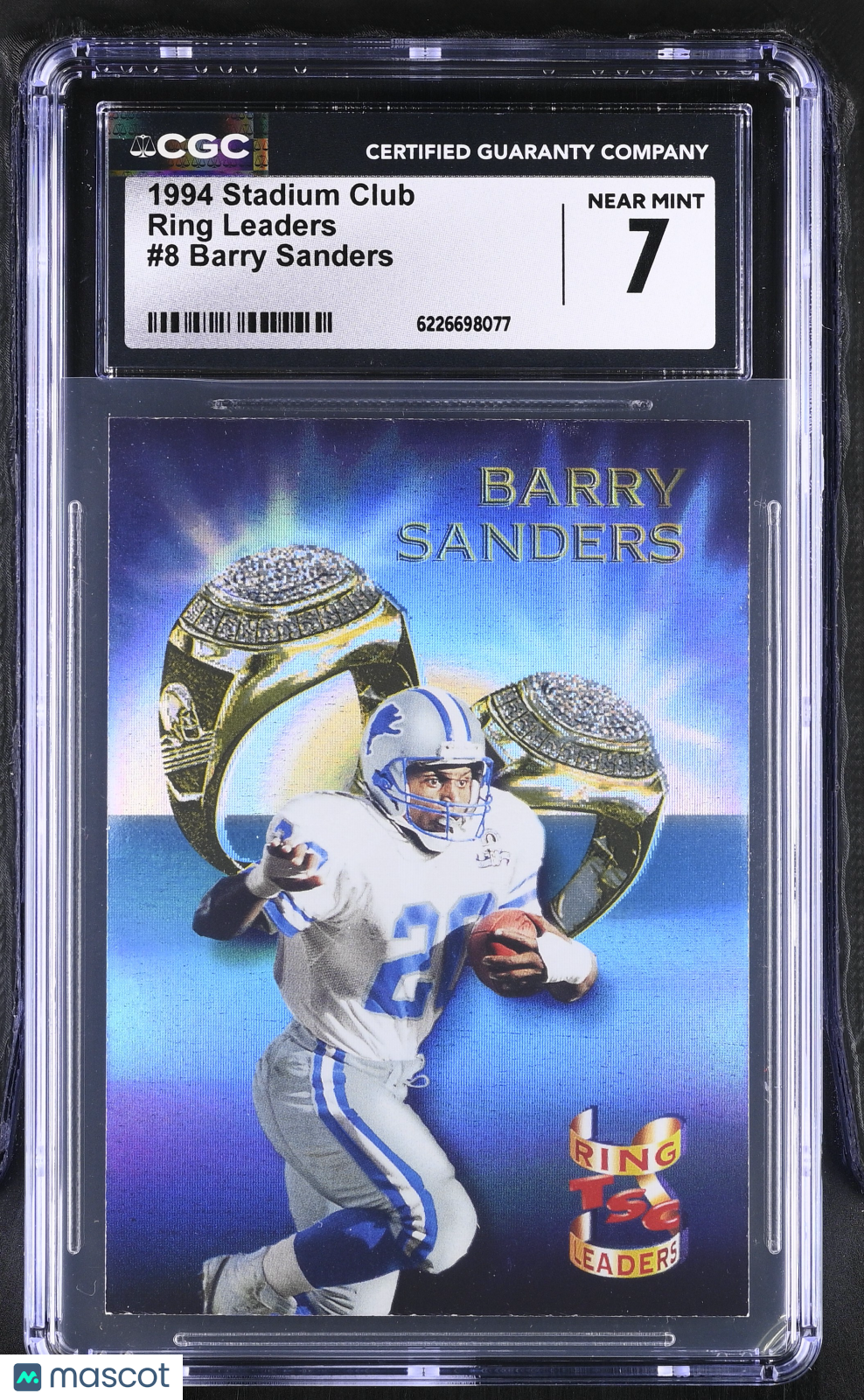 1994 Stadium Club Barry Sanders Ring Leaders #8 CGC 7 Detroit Lions