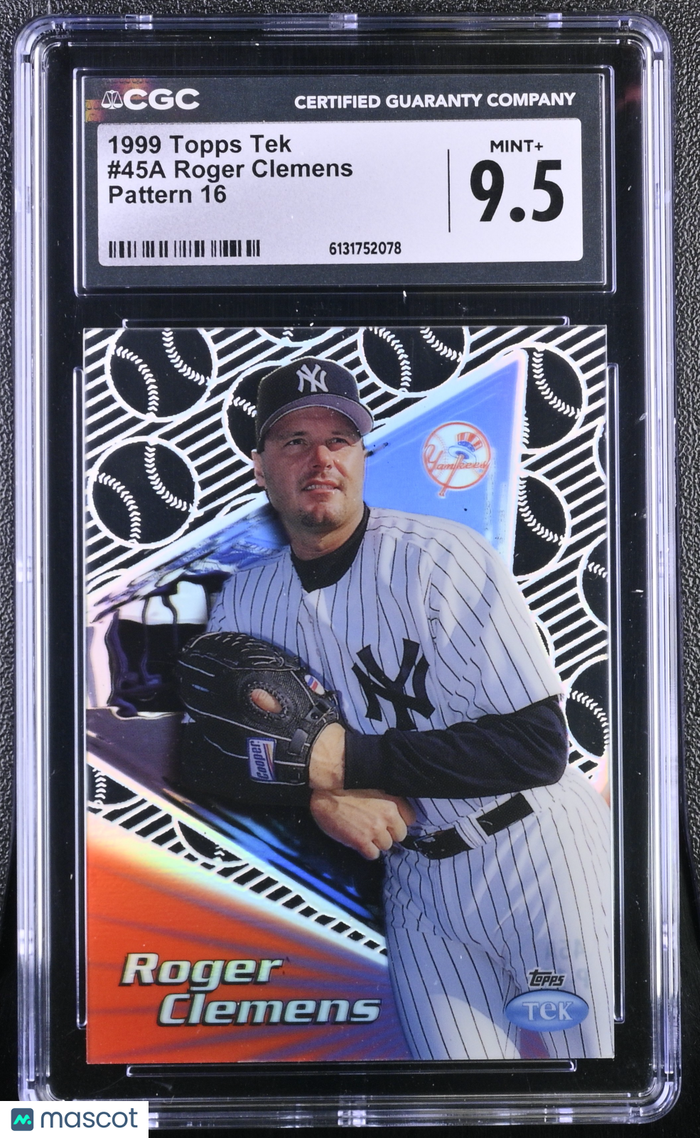 1999 Topps Tek Roger Clemens Pattern 16 #45A CGC 9.5 New York Yankees