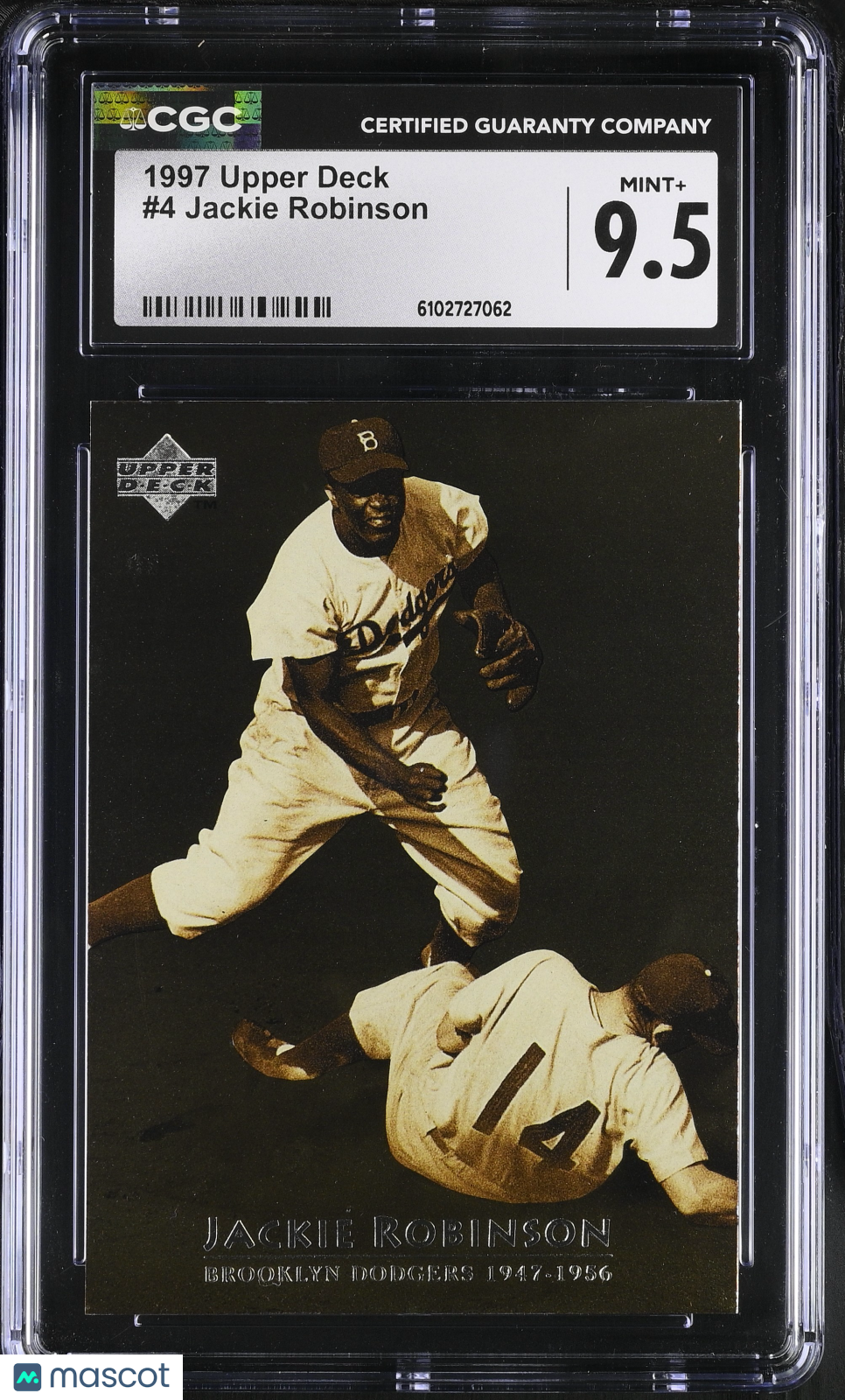 1997 Upper Deck Jackie Robinson #4 CGC 9.5 Brooklyn Dodgers