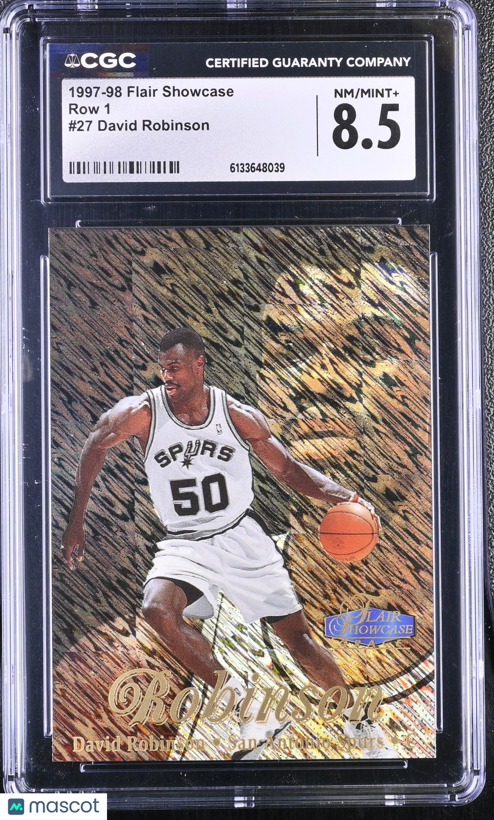 1997-98 Flair Showcase David Robinson Row 1 #27 CGC 8.5 San Antonio Spurs