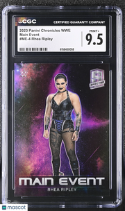 2023 Panini Chronicles WWE Rhea Ripley Main Event #ME-4 CGC 9.5