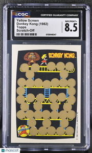 1982 Topps Donkey Kong Yellow Screen Scratch-Off CGC 8.5