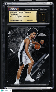 2025-26 Topps Chrome Dylan Harper Rookie Go Time #GT-17 CGC 10 Pristine Spurs