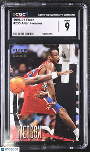 1996-97 Fleer Allen Iverson Rookie #235 CGC 9 Philadelphia 76ers