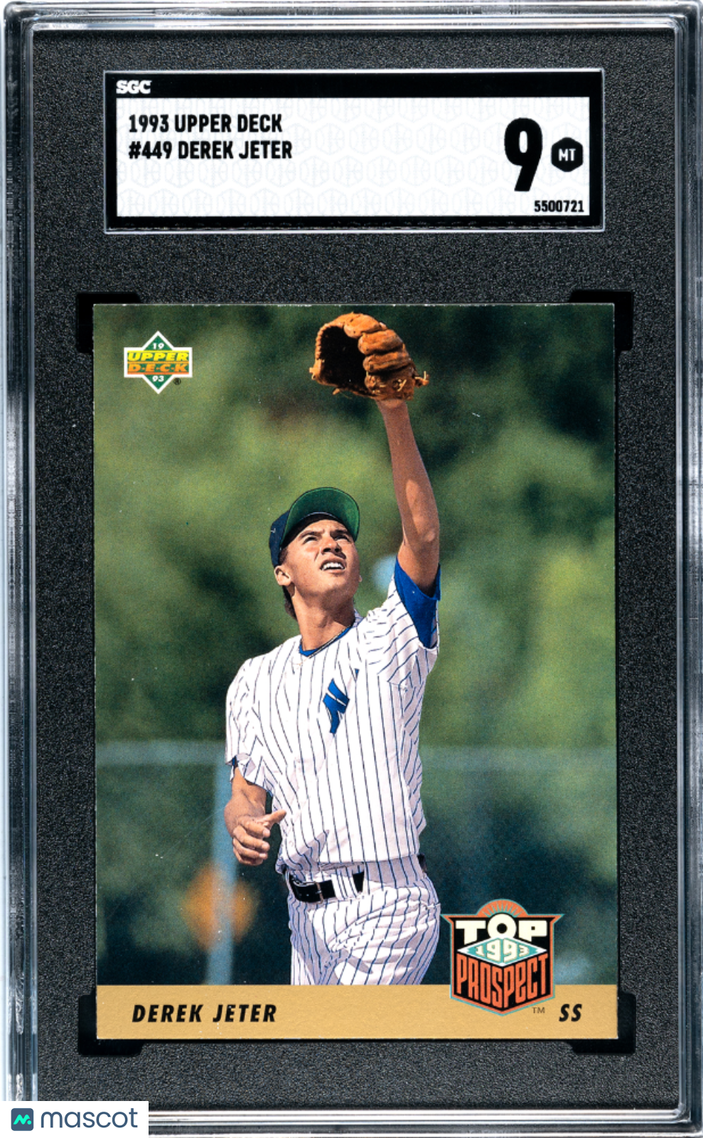 1993 Upper Deck Derek Jeter Rookie #449 SGC 9 New York Yankees
