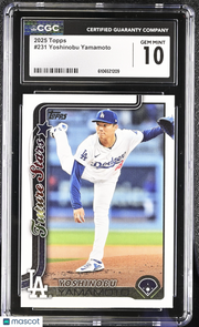 2025 Topps Yoshinobu Yamamoto #231 CGC 10 Los Angeles Dodgers
