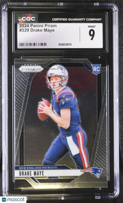 2024 Panini Prizm Drake Maye Rookie #329 CGC 9 New England Patriots