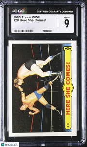 1985 Topps WWF Here She Comes! #28 CGC 9