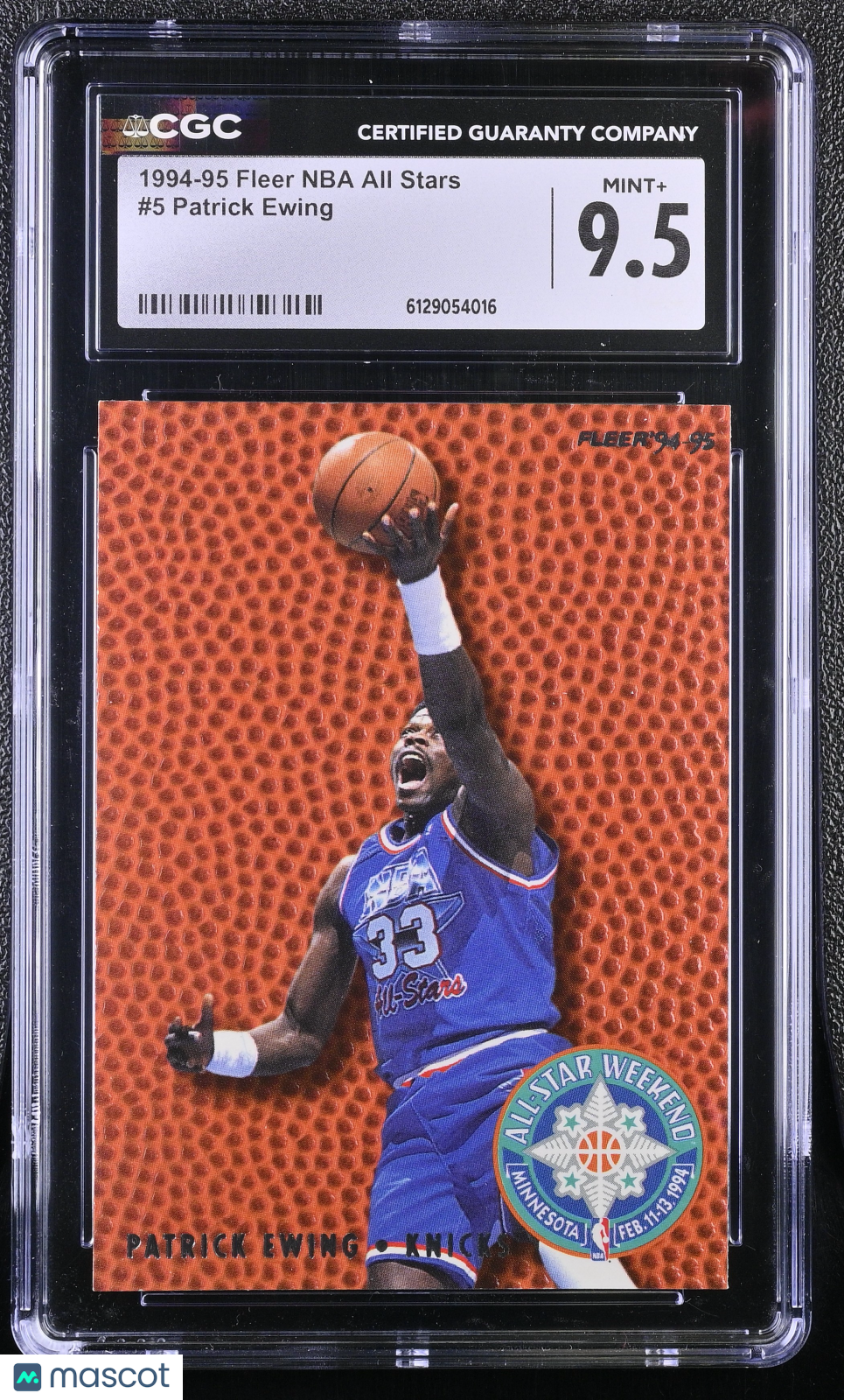 1994-95 Fleer NBA All Stars Patrick Ewing #5 CGC 9.5 New York Knicks