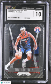 2023-24 Panini Prizm Deca Bilal Coulibaly Rookie #177 CGC 10 Washington Wizards