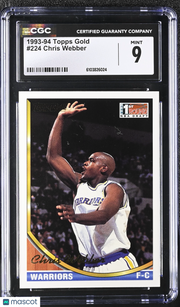 1993-94 Topps Gold Chris Webber #224 CGC 9