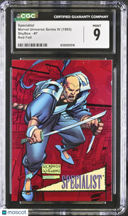 1993 Skybox Marvel Universe Series IV Specialist #7 Red Foil CGC 9