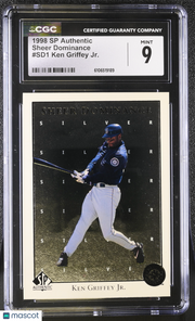 1998 SP Authentic Ken Griffey Jr. Sheer Dominance #SD1 CGC 9 Seattle Mariners