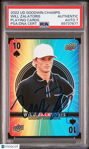 2022 Goodwin Champions Playing Cards Will Zalatoris Auto PSA Authentic