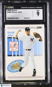 1993 Score Derek Jeter Rookie #489 CGC 9 New York Yankees