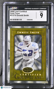 2000 Leaf Certified Emmitt Smith Gold Team #CGT8 CGC 9 Dallas Cowboys