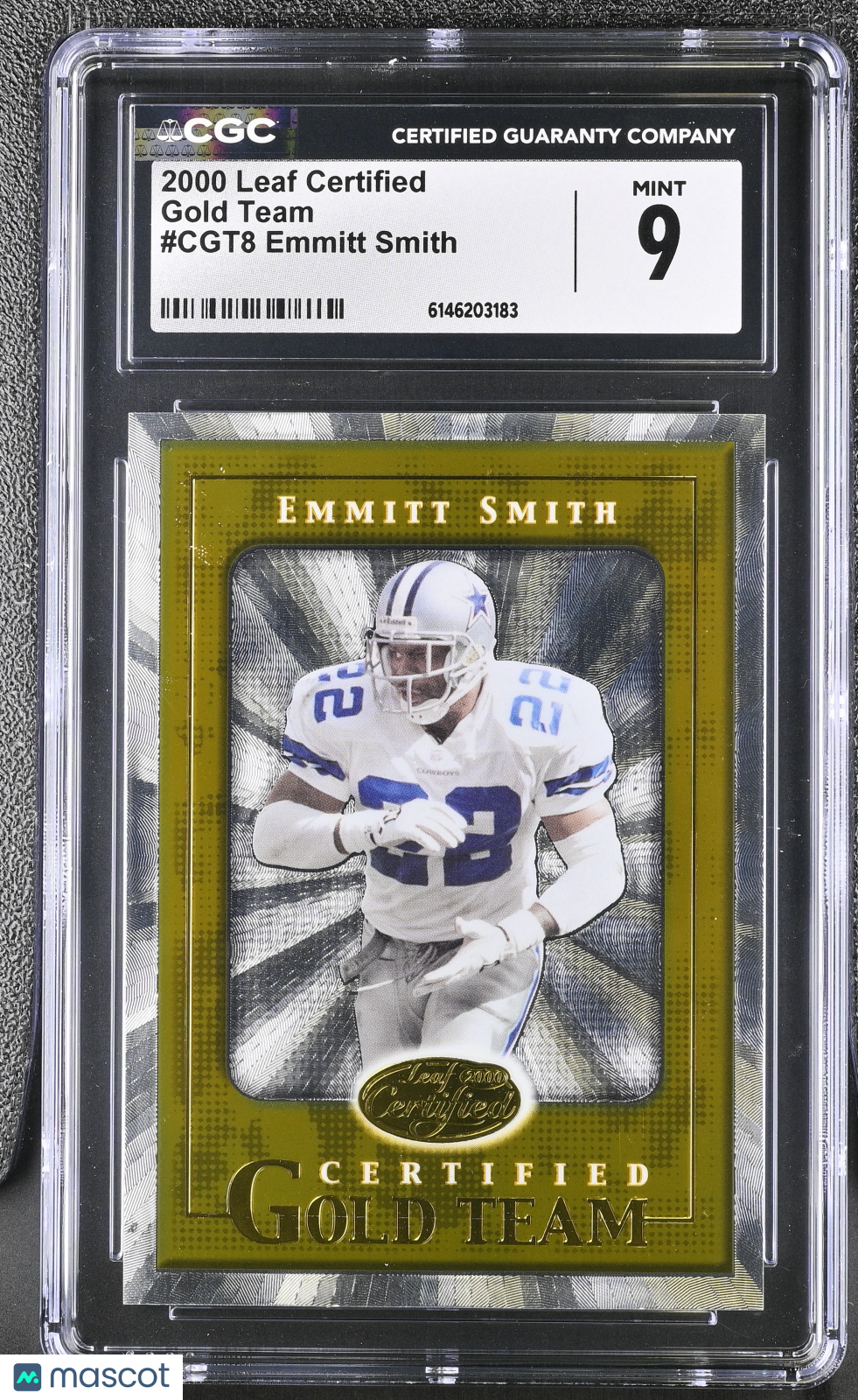 2000 Leaf Certified Emmitt Smith Gold Team #CGT8 CGC 9 Dallas Cowboys