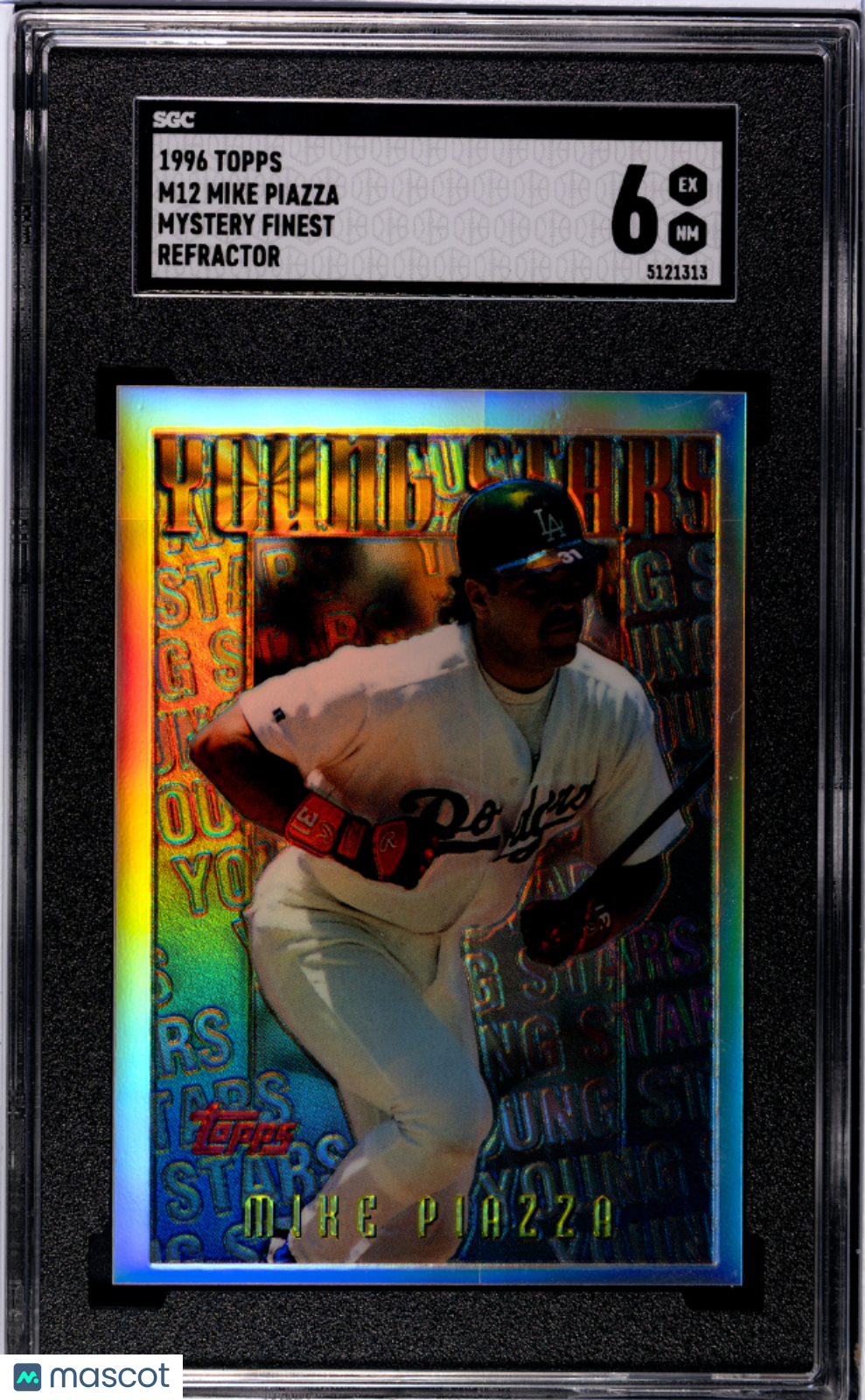 1996 Topps Mike Piazza #M12 Mystery Finest Refractor SGC 6