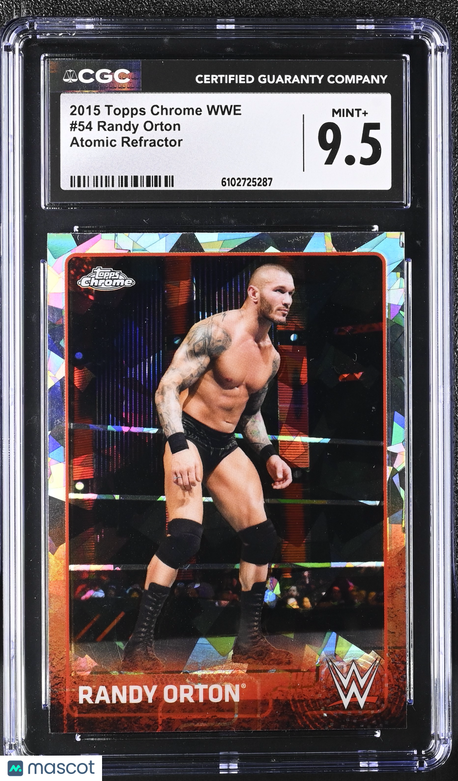 2015 Topps Chrome WWE Randy Orton Atomic Refractor #54 CGC 9.5