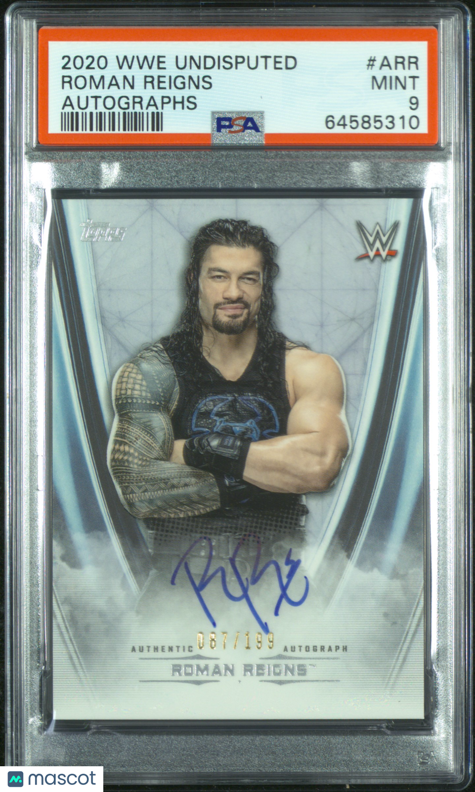 2020 Topps WWE Undisputed Autographs Roman Reigns /199 #ARR PSA 9
