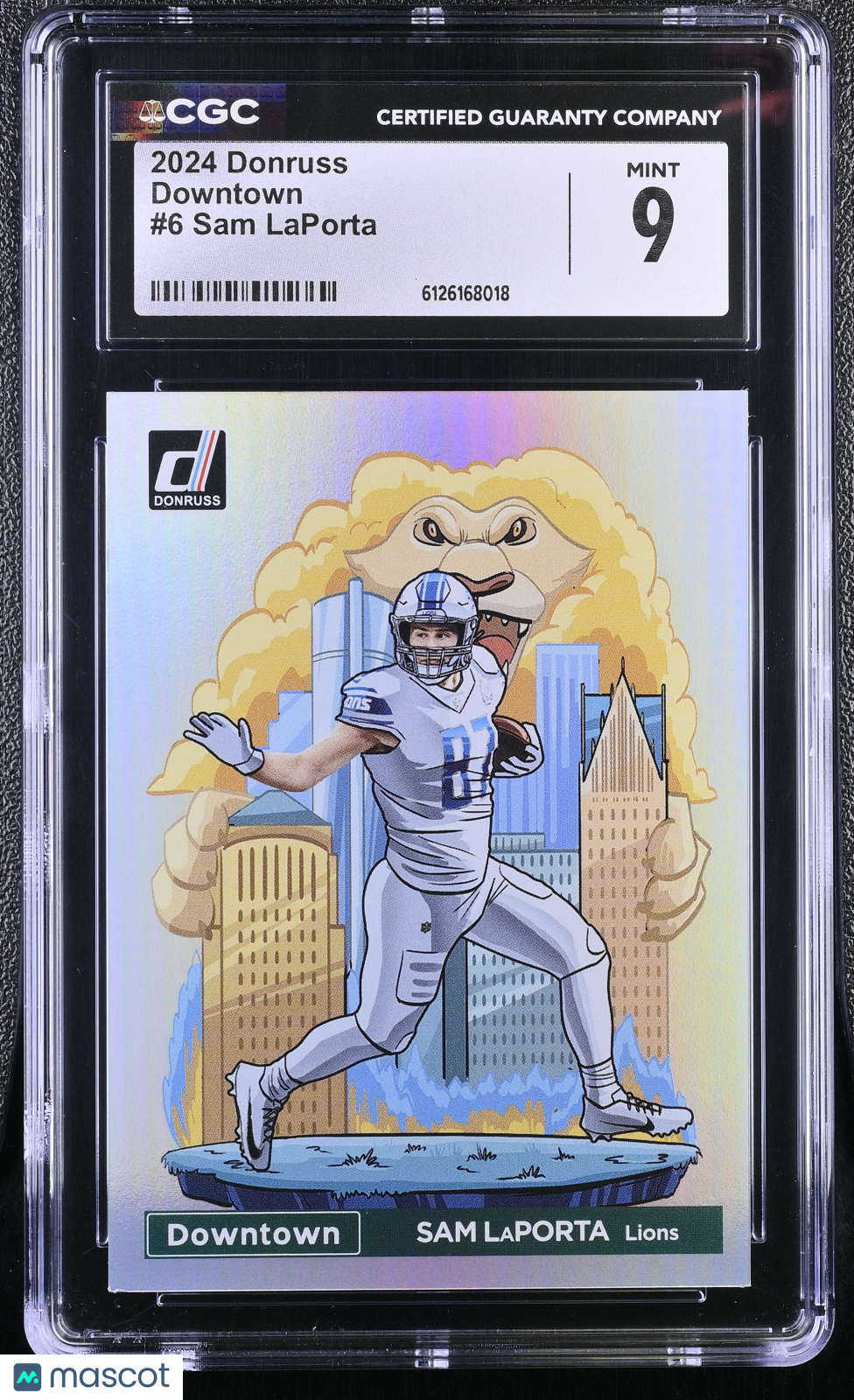 2024 Donruss Sam LaPorta Downtown #6 CGC 9 Detroit Lions