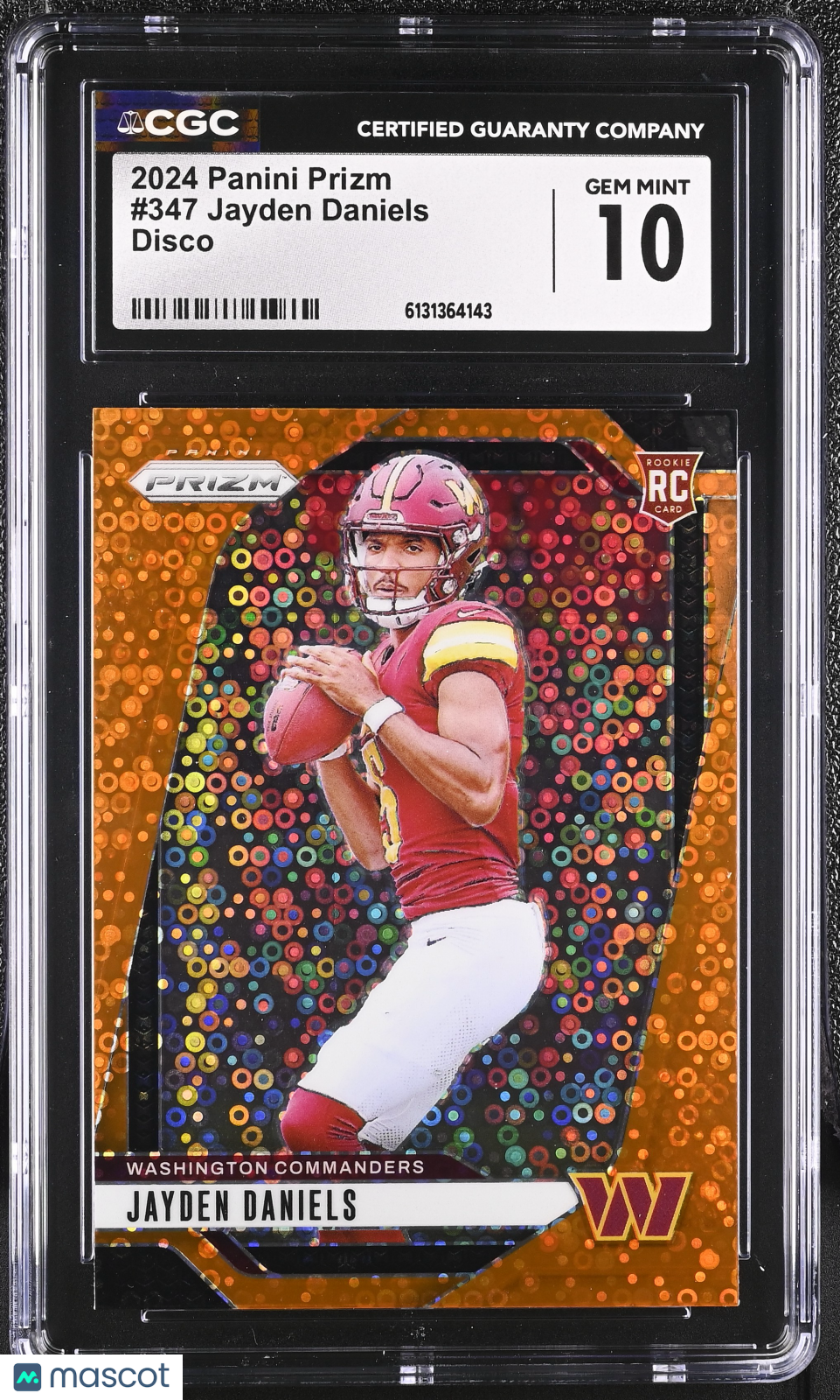 2024 Panini Prizm Jayden Daniels Disco Rookie #347 CGC 10 Washington Commanders