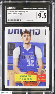 2025-26 Topps Living Set Cooper Flagg Rookie #11 CGC 9.5 Dallas Mavericks