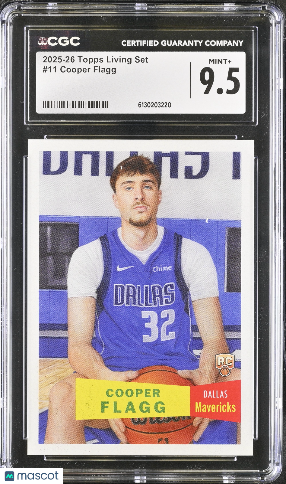 2025-26 Topps Living Set Cooper Flagg Rookie #11 CGC 9.5 Dallas Mavericks