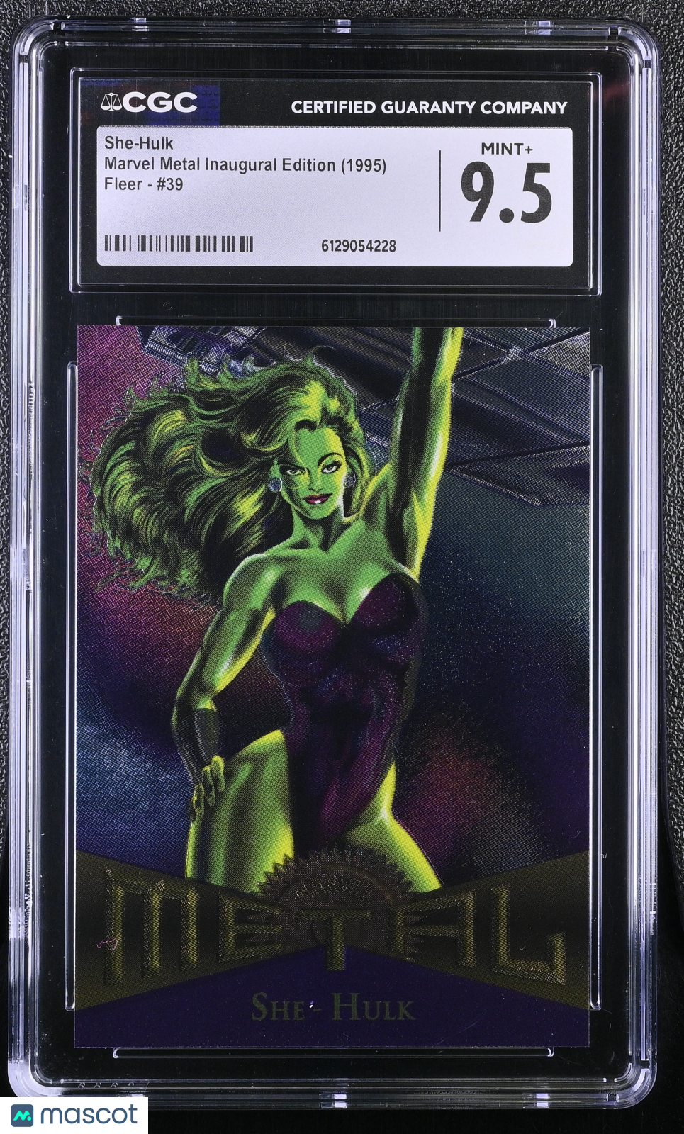 1995 Fleer Marvel Metal Inaugural Edition She-Hulk #39 CGC 9.5
