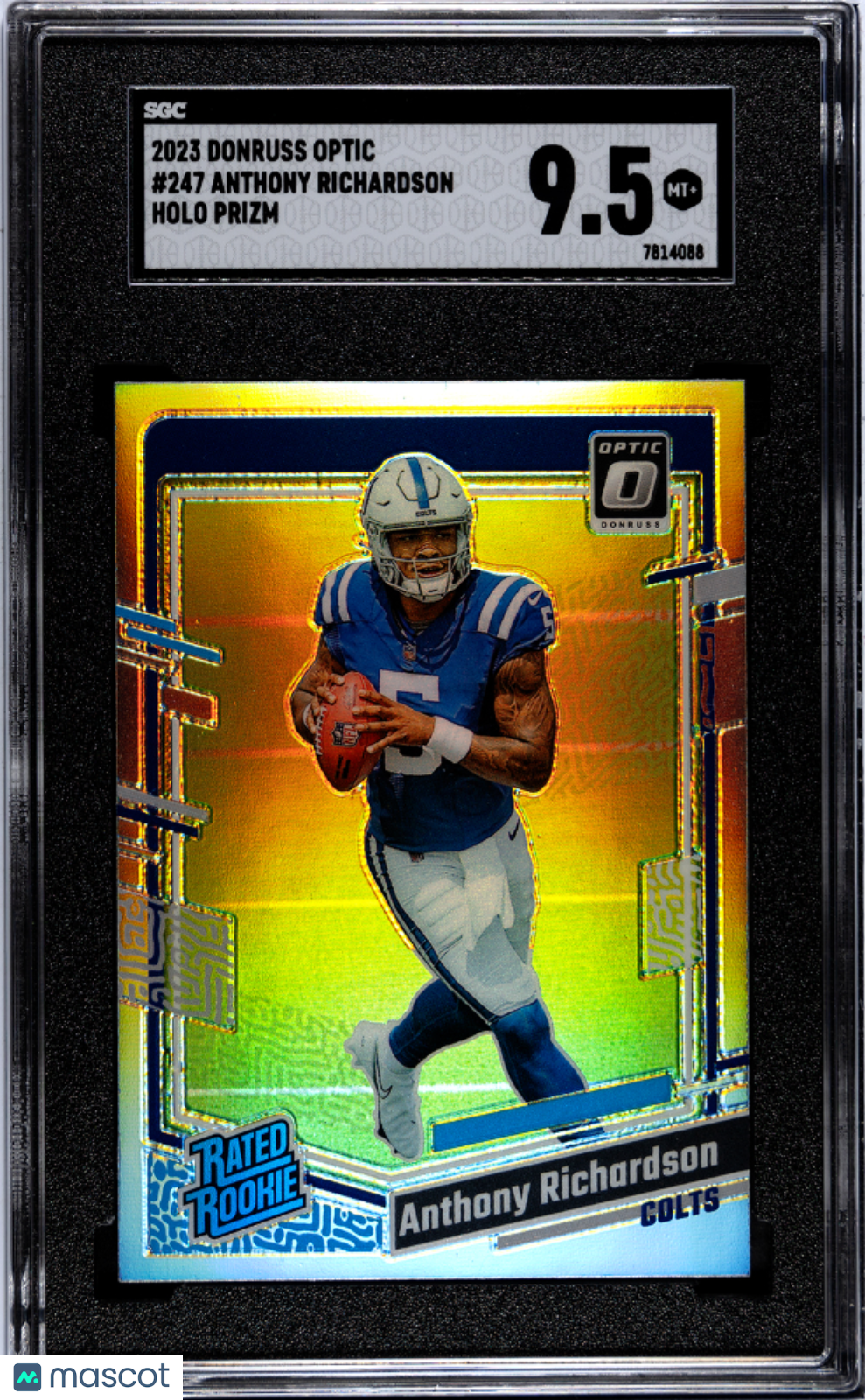 2023 Donruss Optic Anthony Richardson Holo Prizm Rookie #247 SGC 9.5 Colts