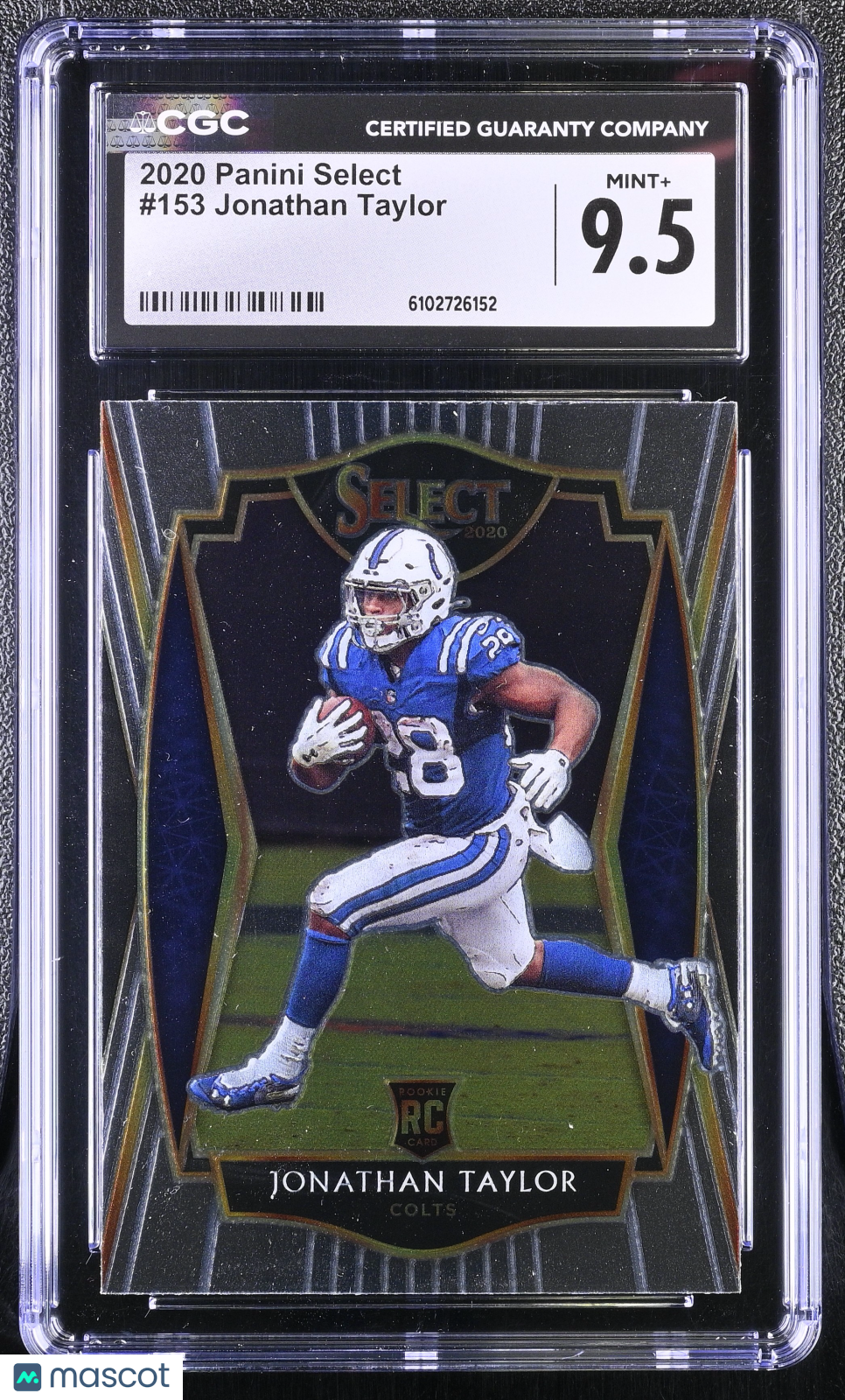 2020 Panini Select Jonathan Taylor Rookie #153 CGC 9.5 Indianapolis Colts