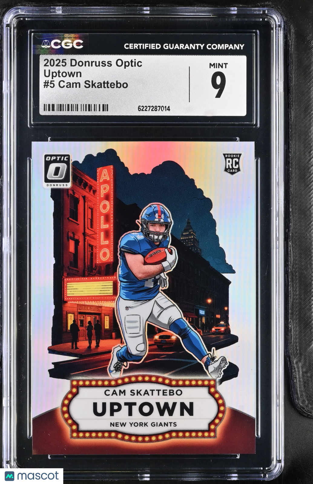 2025 Donruss Optic Cam Skattebo Rookie Uptown #5 CGC 9 New York Giants