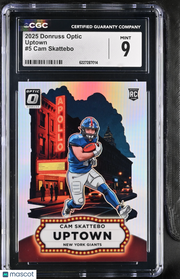 2025 Donruss Optic Cam Skattebo Rookie Uptown #5 CGC 9 New York Giants