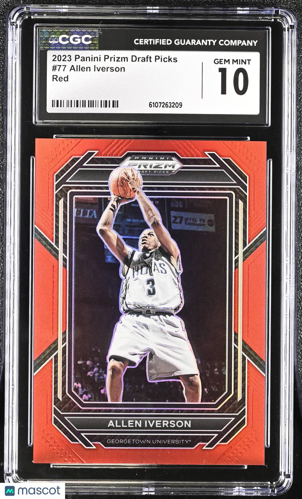 2023 Panini Prizm Draft Picks Allen Iverson Red /299 #77 CGC 10 Georgia Tech