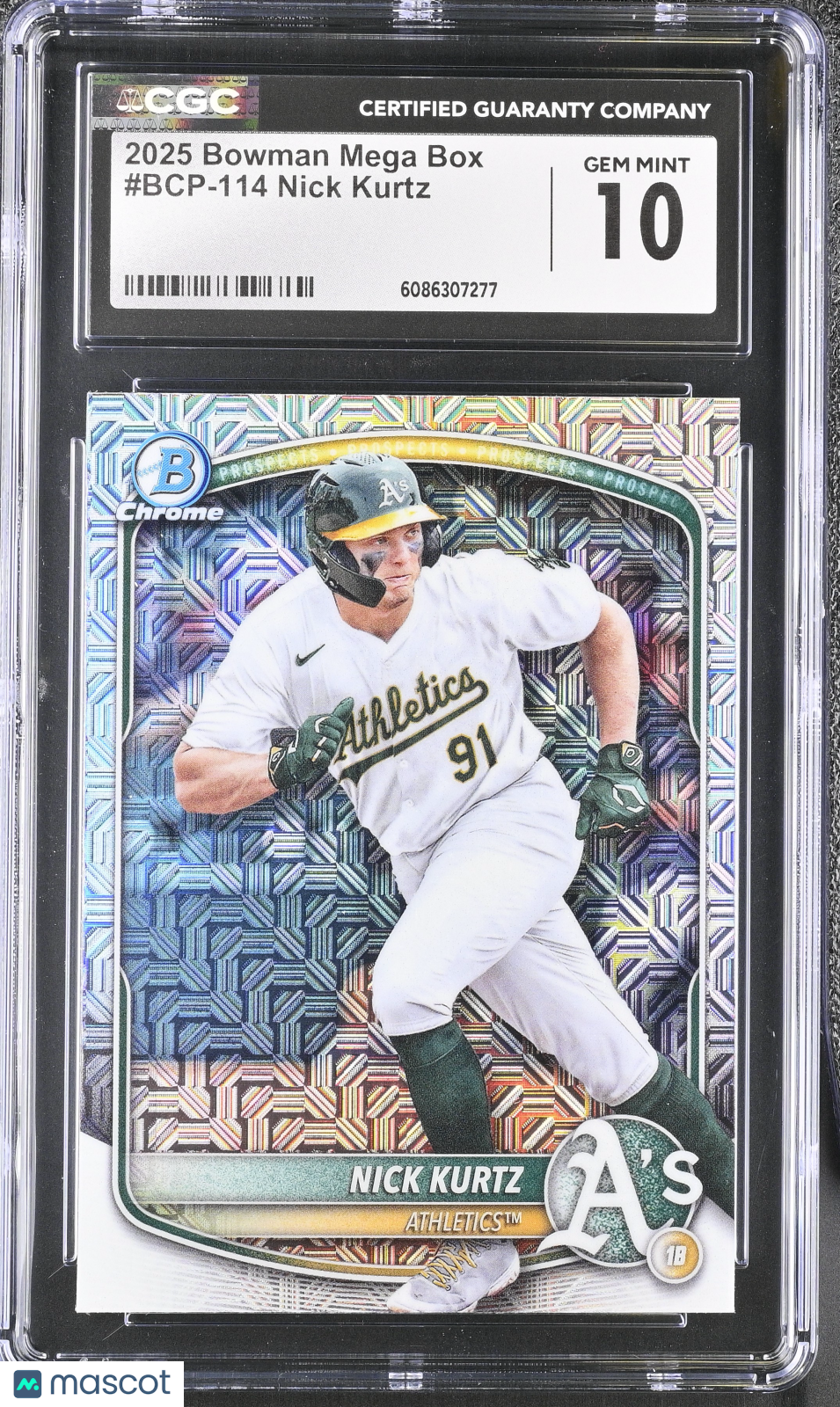 2025 Bowman Mega Box Nick Kurtz Rookie #BCP-114 CGC 10 Oakland Athletics