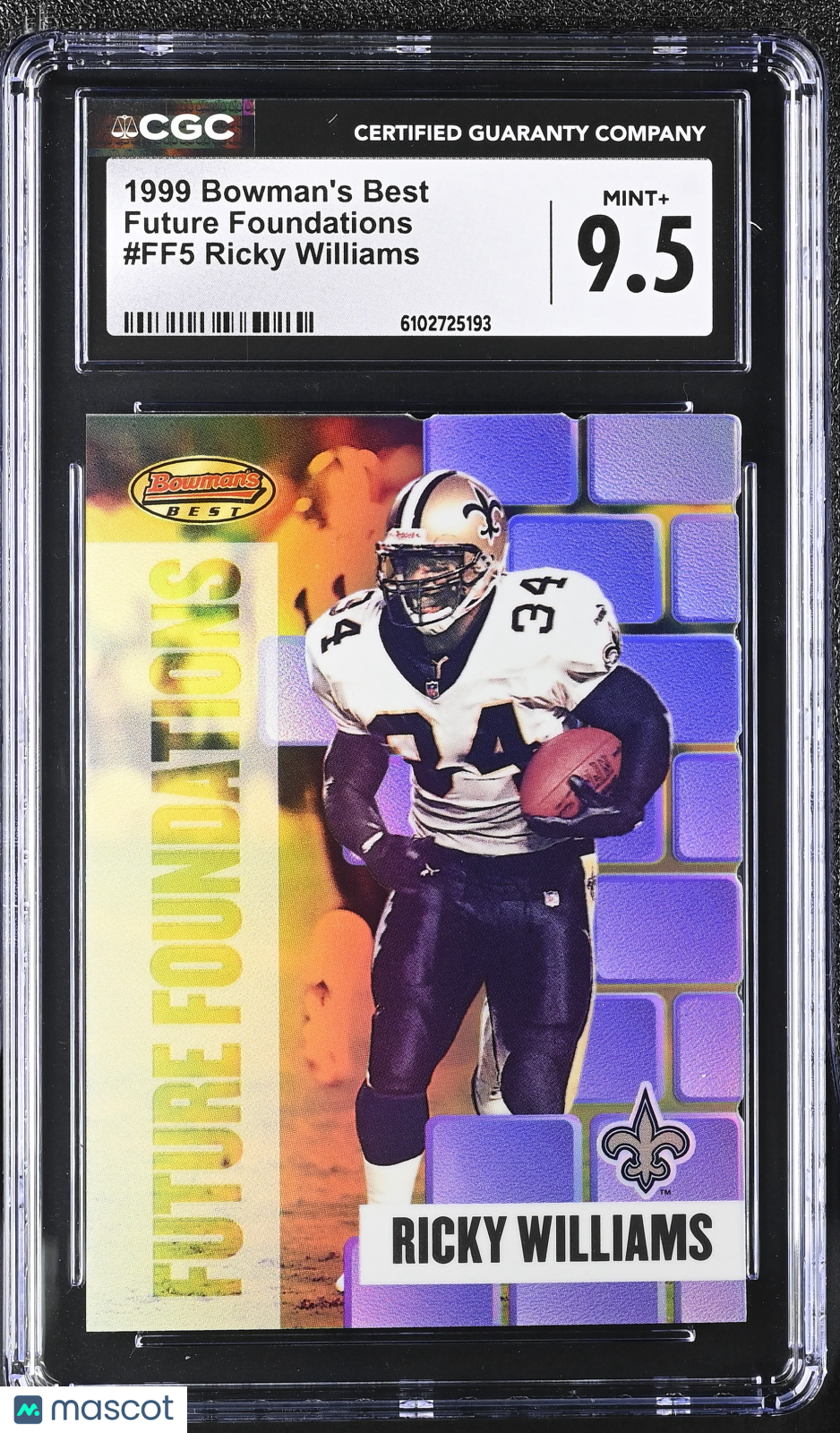 1999 Best Ricky Williams Future Foundations #FF5 CGC 9.5 New Orleans Saints