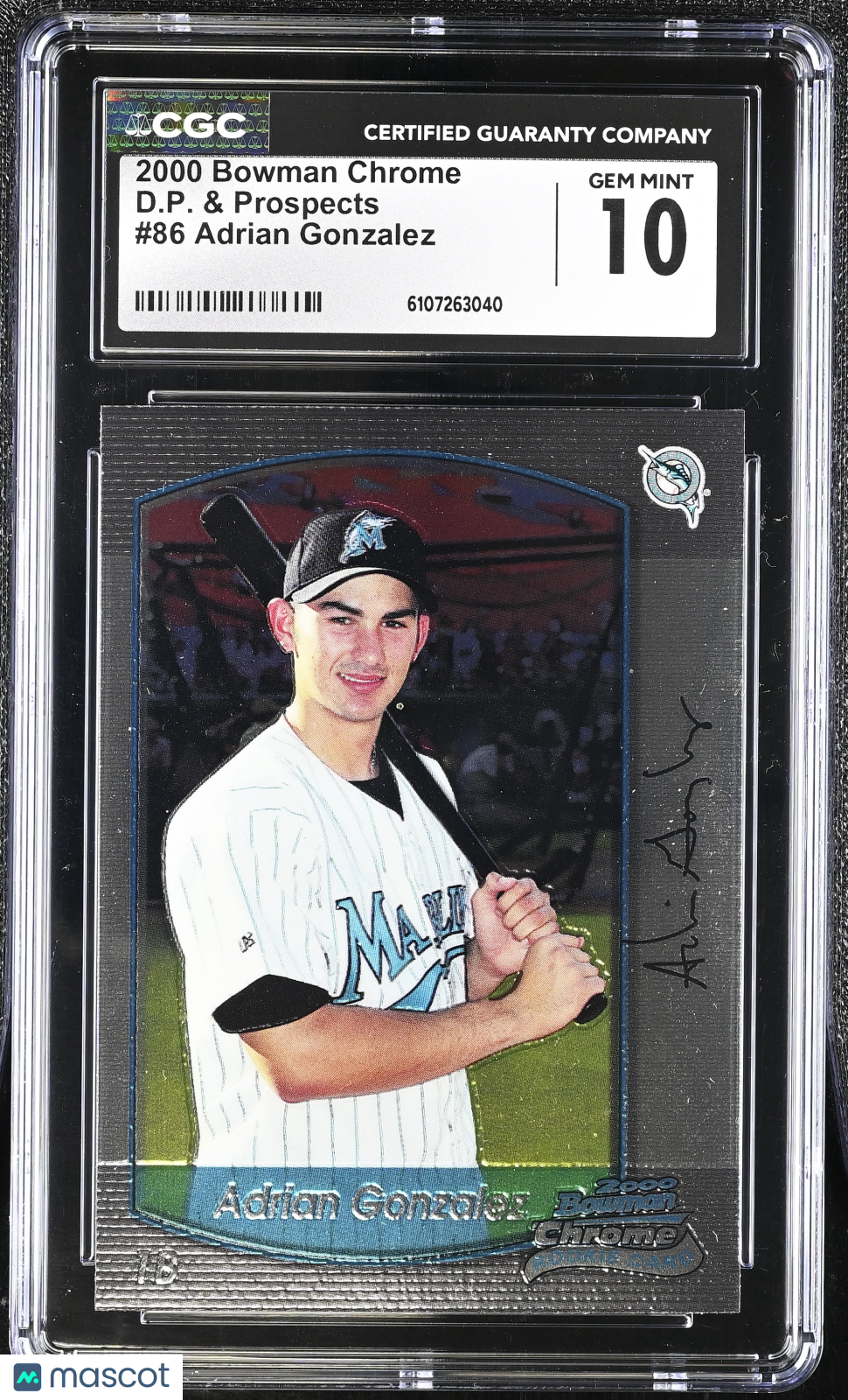 2000 Bowman Chrome Adrian Gonzalez Rookie D.P. & Prospects #86 CGC 10 Marlins