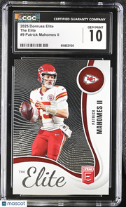2025 Donruss Elite Patrick Mahomes II /799 The Elite 9 CGC 10 Kansas City Chiefs
