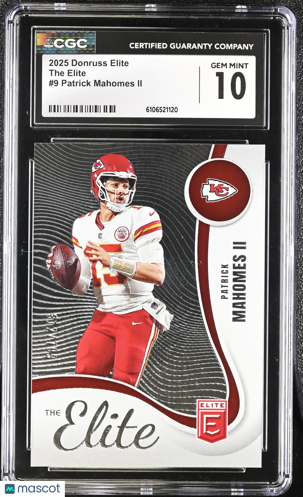 2025 Donruss Elite Patrick Mahomes II /799 The Elite 9 CGC 10 Kansas City Chiefs