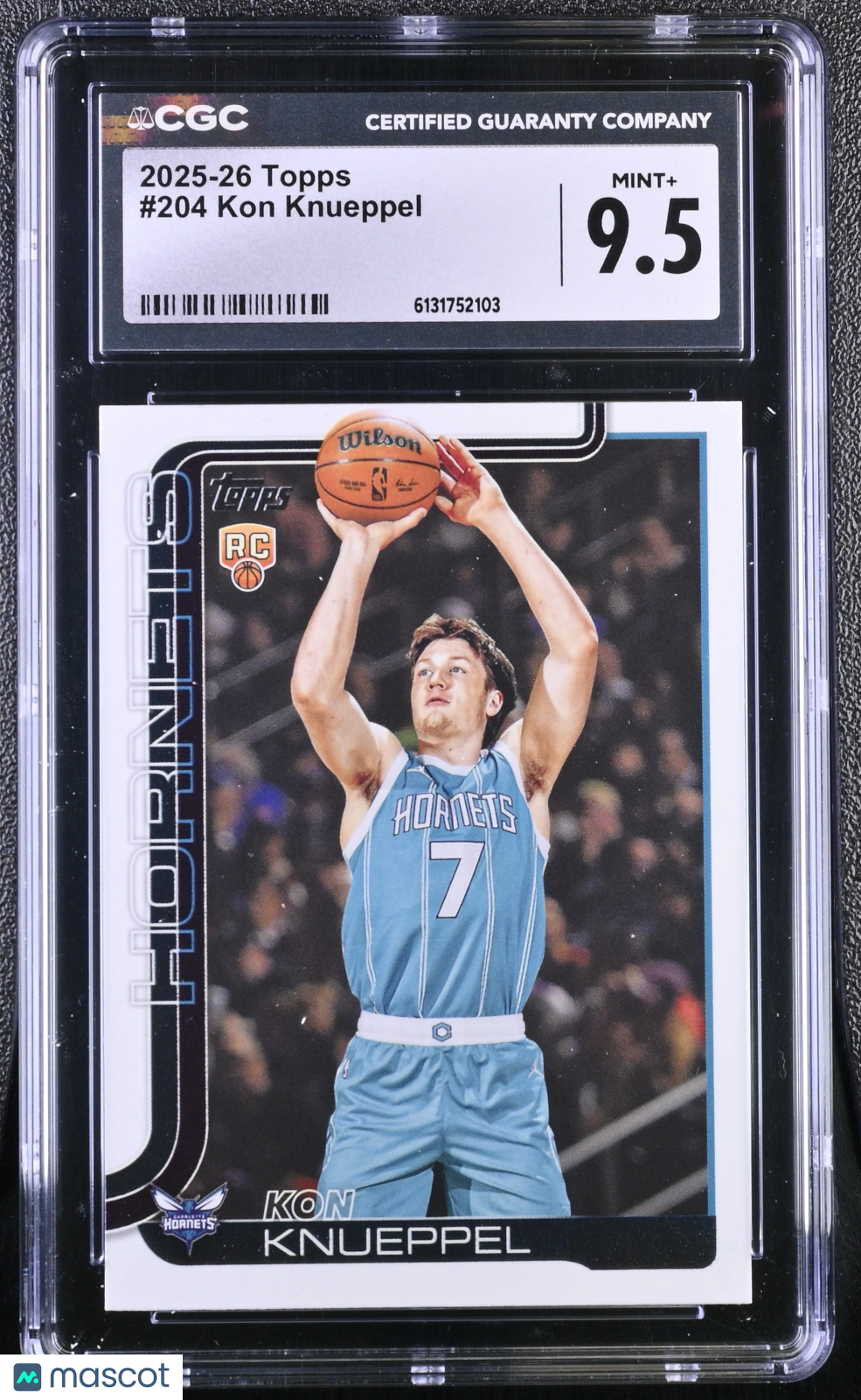 2025-26 Topps Kon Knueppel Rookie #204 CGC 9.5 Charlotte Hornets