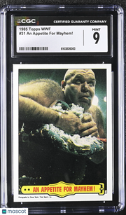 1985 Topps WWF An Appetite For Mayhem! #31 CGC 9