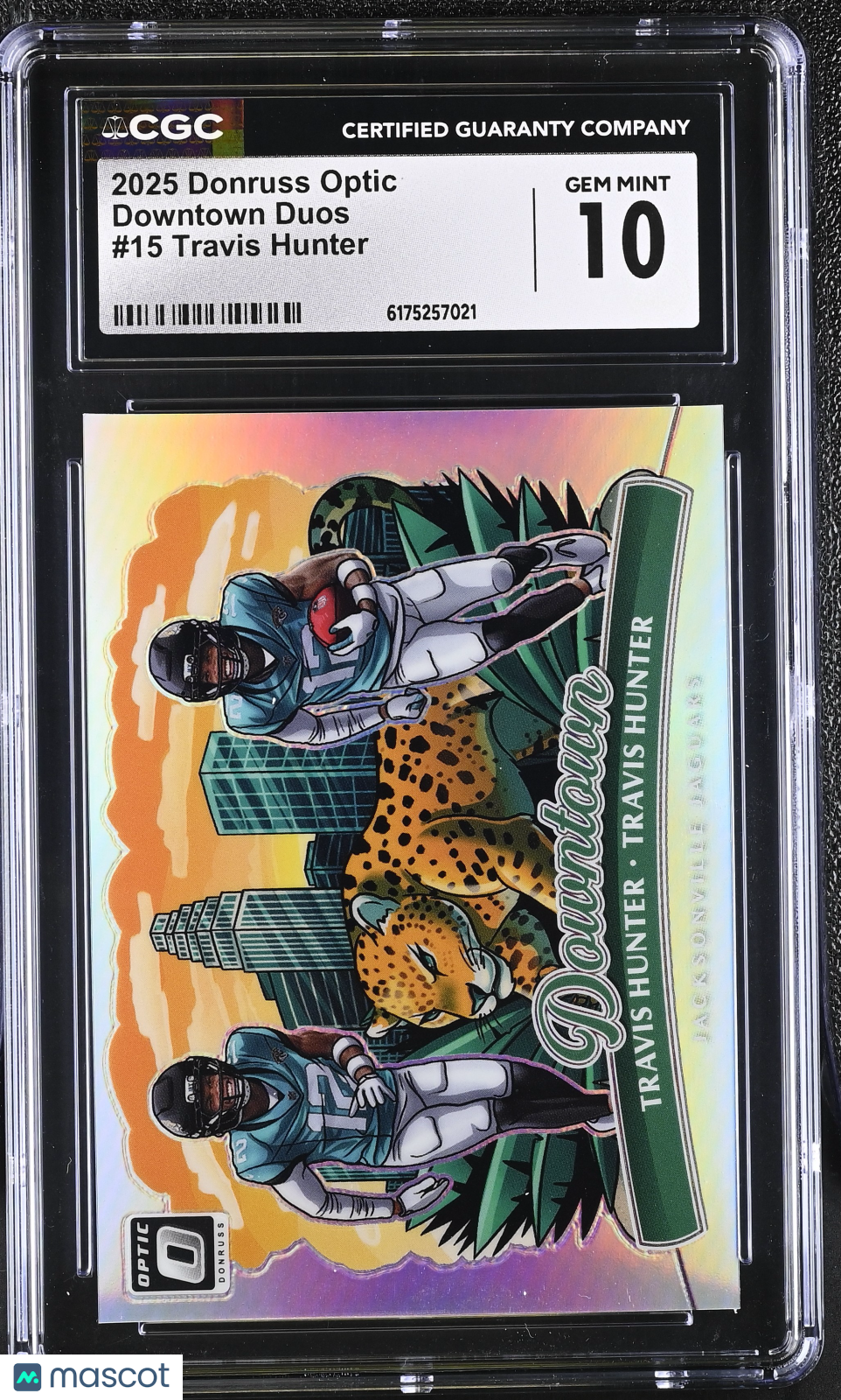 2025 Donruss Optic Travis Hunter Rookie Downtown Duos #15 CGC 10 Jaguars